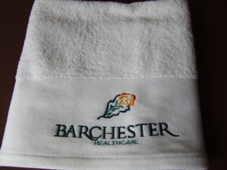 click here to view products in the Bath Towel - Embroidered Company logo category